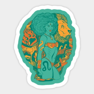 Mountain Green Leo Beauty Sticker